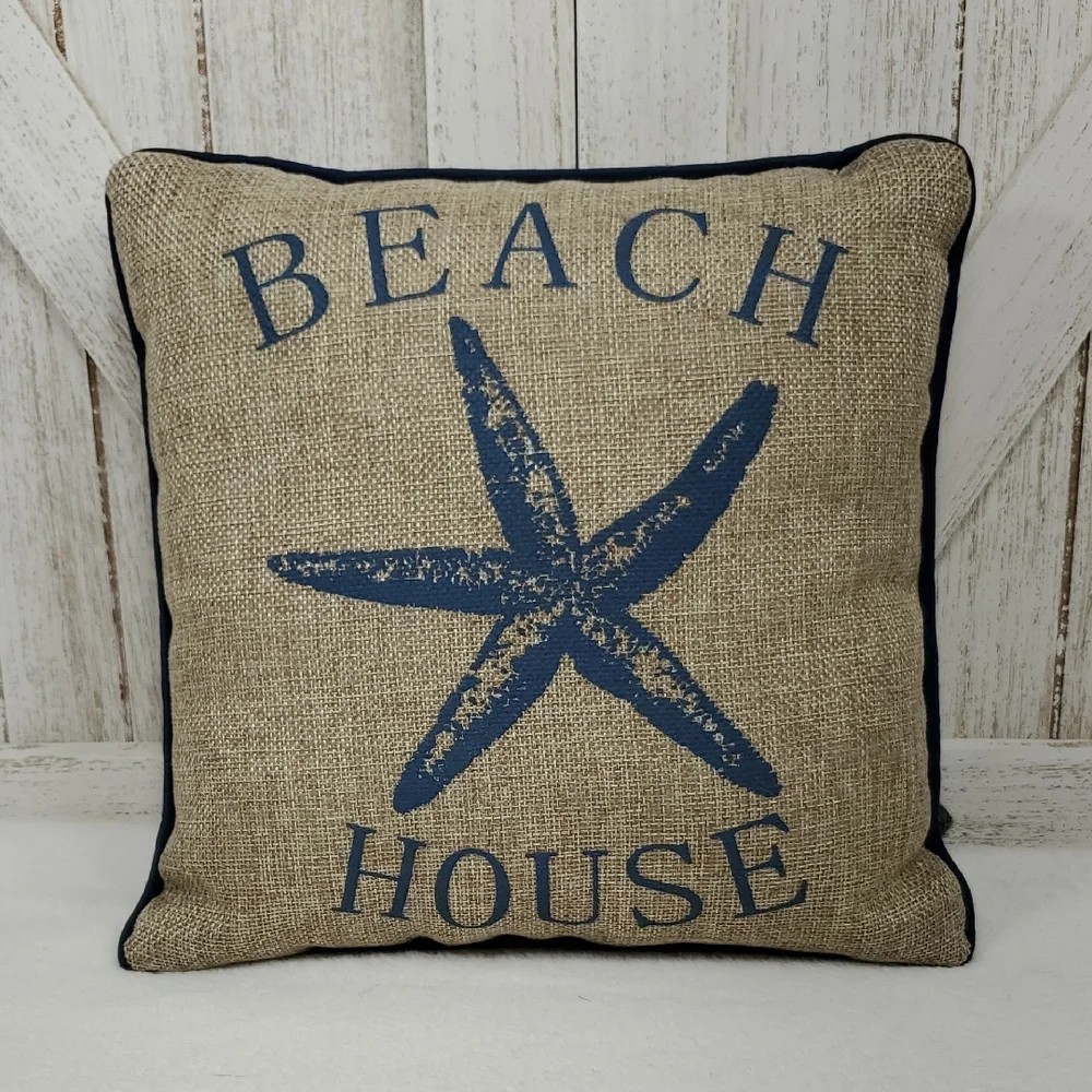 Beach House Starfish Pillow Starfish Coastal Lake Ocean